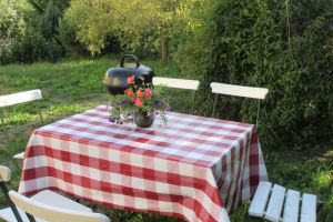 Der Garten bietet Platz zum Grillen